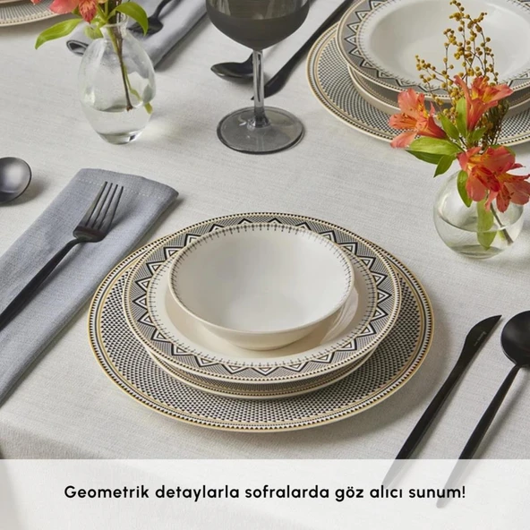 Karaca Globe 24 Parça 6 Kişilik Yemek Takımı - 7
