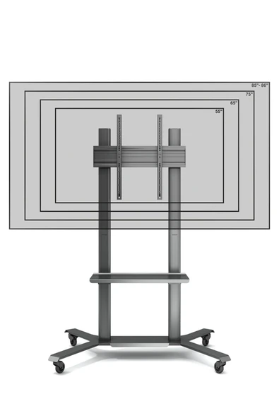 Cletech Raflı LCD TV / Monitör / Akıllı Tahta Ekranı Sehpası 55” – 86” - 5
