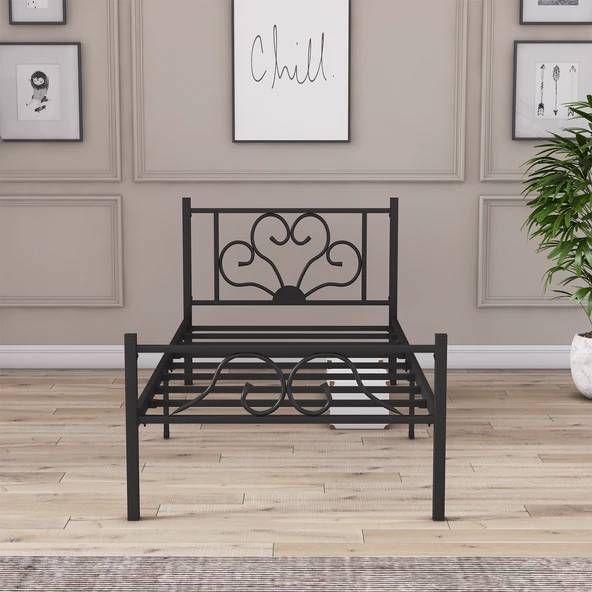 Berkin Metal Karyola 100x200 cm Siyah Renk - Resim 4