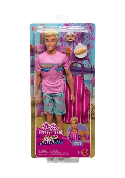 Barbie Ken Mysteries Beach Detectives JFV65 Lisanslı Ürün - Resim 5