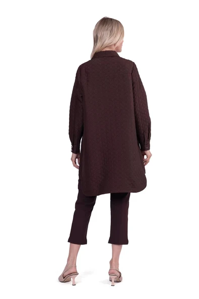 İnvee Kapitone KAHVE  Ceket 6879 - Resim 2