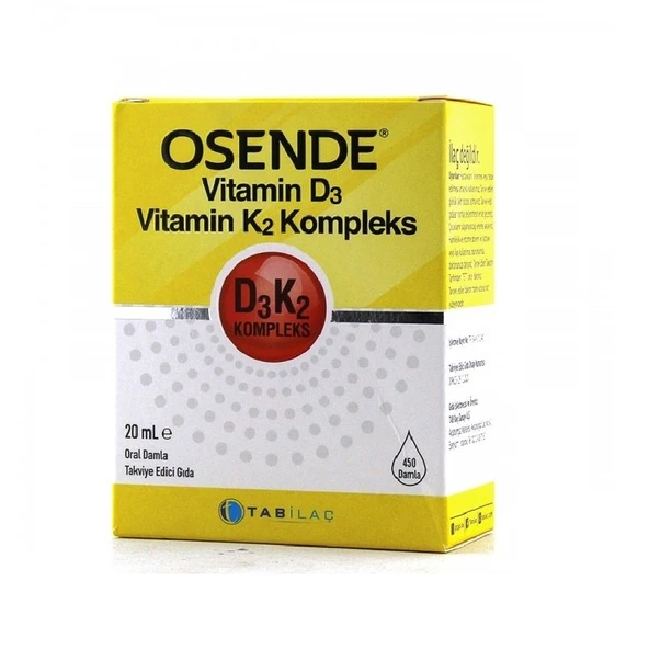 Osende Vitamin D3K2 Kompleks Damla 20ml ürün görseli