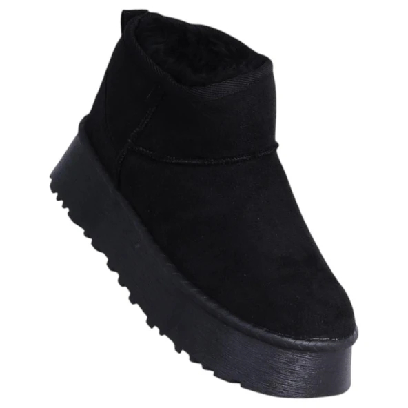 Skuaıter Tinsa Siyah Kadın İçi Kürklü Düz Bot ürün görseli