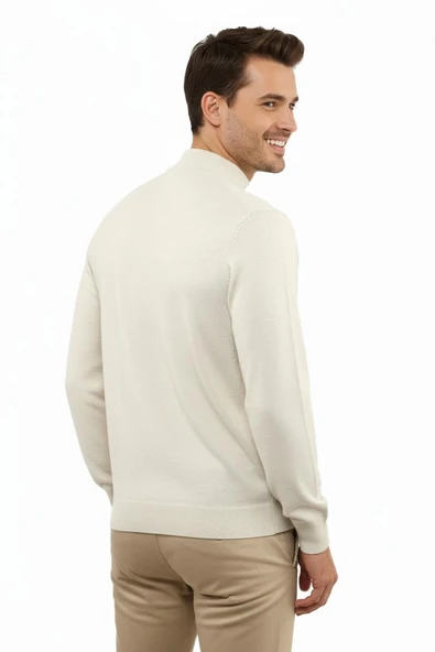 Erkek Yarım Balıkçı Kazak Çelik Örgü Regular Kalıp 5204B BGL-ST04855 - Resim 11