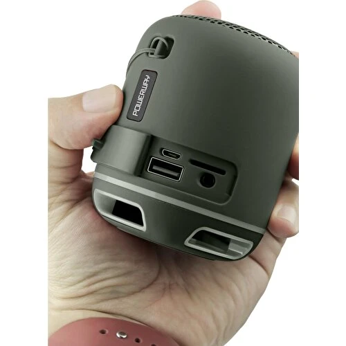 Powewray Yeşil C4 Taşınabilir Bluetooth Hoparlör Ses Bombası Sese Duyarlı Led Işık - 2