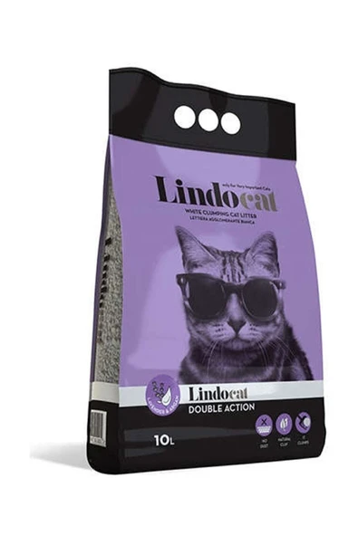 Lindo Cat Double Action Argan Yağı & Lavanta Kokulu Topaklanan Kedi Kumu 10L ürün görseli 1