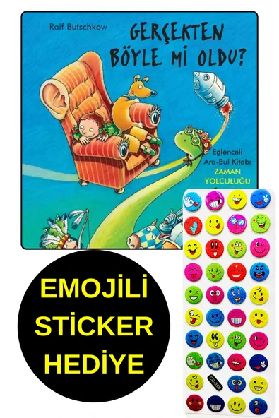 EMOJİLİ  STİCKER HEDİYE  - OKUL ÖNCESİ RESİMLİ KİTAPLAR -  GERÇEKTEN BÖYLEMİ OLDU ürün görseli