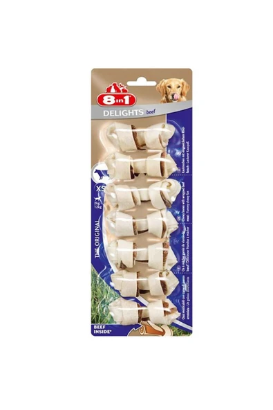 8IN1 Delights Köpek Ödül Kemiği Sığır Etli XS - 84GR - Resim 4