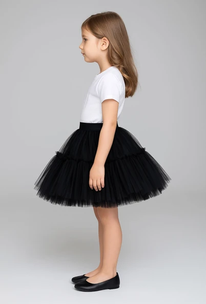 GALA altı fırfırlı  tütülü kız çocuk etek - Resim 6