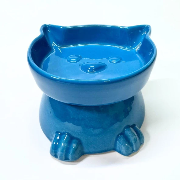 Ayaklı Kulaklı Seramik Mama Kabı - Resim 4