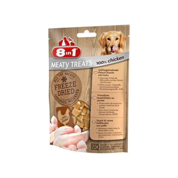 8IN1 Meaty Treats Freeze Dried Köpek Ödül Maması - Tavuklu - 50GR - 3