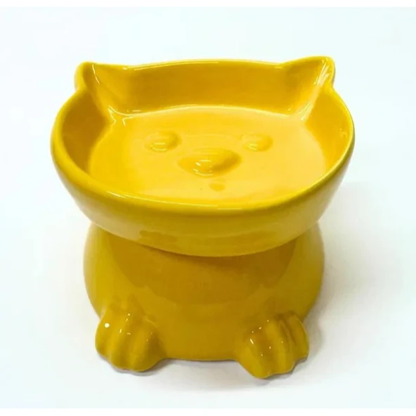 Ayaklı Kulaklı Seramik Mama Kabı - Resim 3