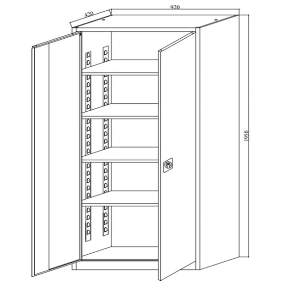 Çelik Dosya Dolabı Metal Dolap Ofis Dolapları Arşiv , Garaj , Bahçe , Kiler , Balkon - Resim 5