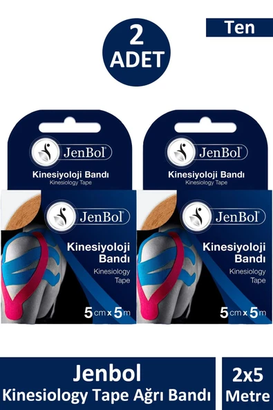 Jenbol Kinesiology Tape Ağrı Bandı 5 cm x 5 m - Ten Rengi 2 Adet ürün görseli