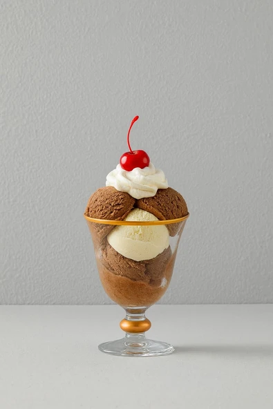 English Home Golden Orient Cam 3'lü Cup - Dondurma Kasesi Gold ürün görseli