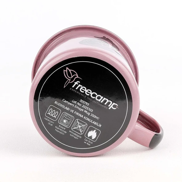FreeCamp Campers Emaye Mug 350ml-LİLA - Resim 10