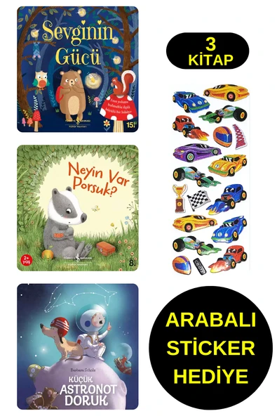 ARABALI STİCKER HEDİYELİ - OKUL ÖNCESİ RESİMLİ KİTAPLAR MASAL - SEVGİNİN GÜCÜ - NEYİN VAR PORSUK ? ürün görseli