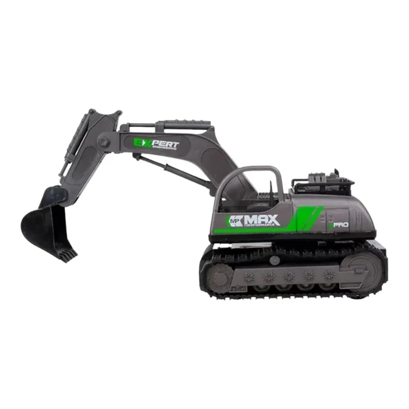 İş Makinaları Serisi - Şarjlı Uzaktan Kumandalı Excavator - Yeşil - Resim 2