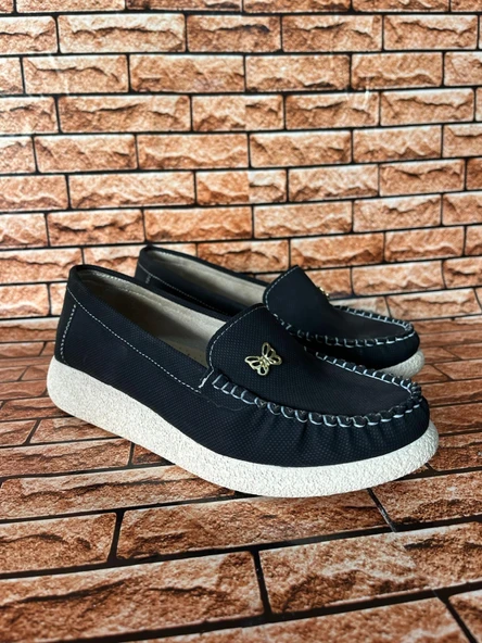 ORTOPEDİK GÜNLÜK KADIN BABET KELEBEK DETAYLI - Resim 3