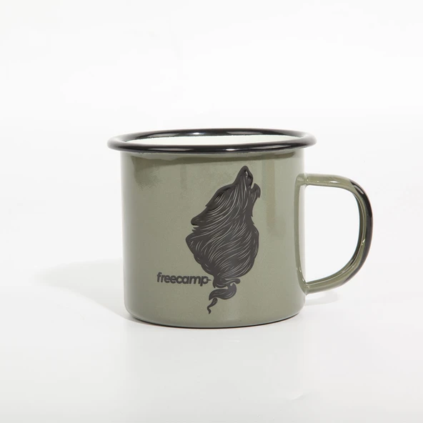 FreeCamp Campers Emaye Mug 350ml-YEŞİL - Resim 7