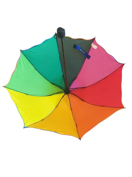 Rubenis Rüzgara Dayanıklı Gökkuşağı Bayan Şemsiyesi 8 Tel Manuel - Resim 4