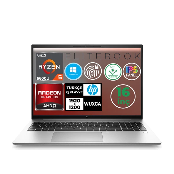 HP EliteBook 865 G9 Ryzen 5 6600U 16GB 256GB SSD 16" WUXGA W10P Taşınabilir Bilgisayar 5P675EA 001 ürün görseli 1