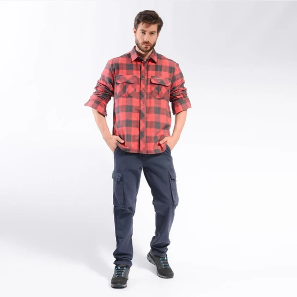 FreeCamp Lumberjack Gömlek-KIRMIZI - Resim 2