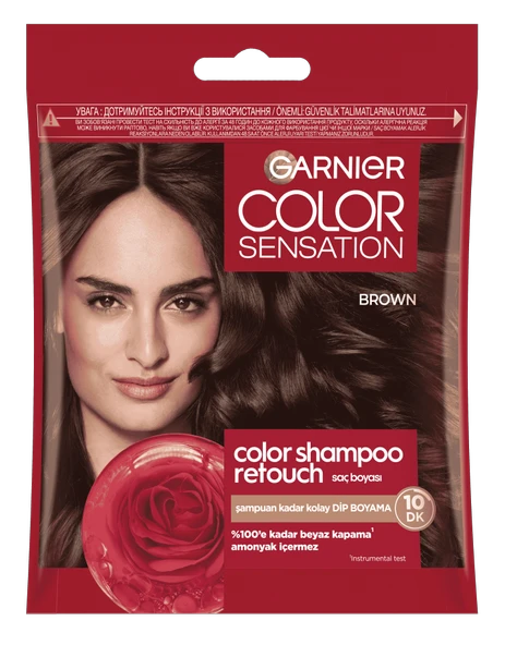 Garnier Color Shampoo Retouch Şampuan Kolaylığında Dip Boyası, Kahve 4.0 ürün görseli 1