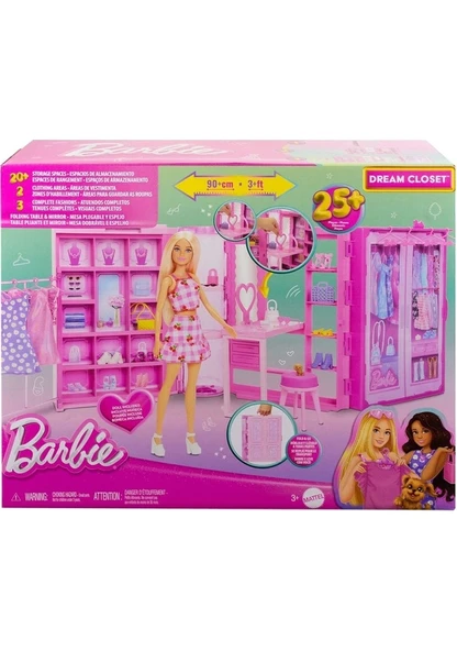 Barbie Rüya Dolabı ve Bebek Oyun Seti HXD58 Lisanslı Ürün ürün görseli 1