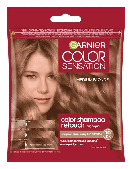 Garnier Color Shampoo Retouch Şampuan Kolaylığında Dip Boyası, Sarı 7.0 ürün görseli