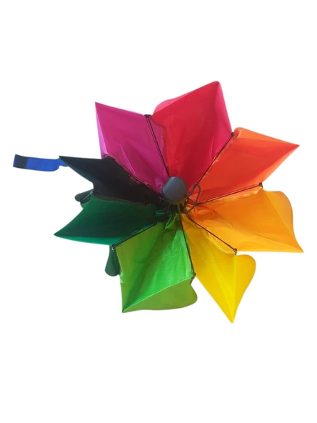 Rubenis Rüzgara Dayanıklı Gökkuşağı Bayan Şemsiyesi 8 Tel Manuel ürün görseli 1