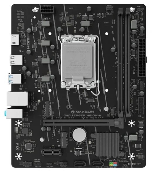 Maxsun Challenger H610M-H LGA1700 DDR4 3200Mhz M.2 HDMI mAtx Intel Anakart (12.13.14.Nesil) - Resim 2