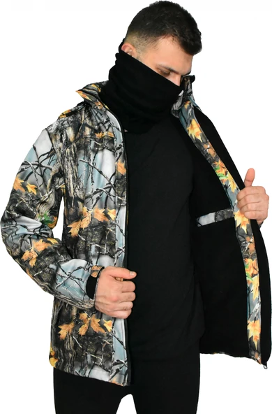 SOFT SHELL MONT AVCI SAZ ORMAN DESEN ÇİFT KAT POLARLI - 2