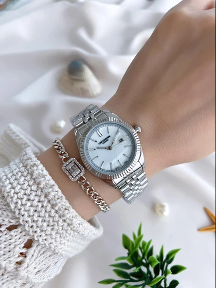 Lee Cooper Çelik Kordonlu 3 Atm Suya Dayanıklı Kadın Kol Saati VS.BLKT.0642 - Resim 2