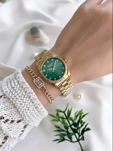 Lee Cooper Çelik Kordonlu 3 Atm Suya Dayanıklı Kadın Kol Saati VS.BLKT.0646 - Resim 2