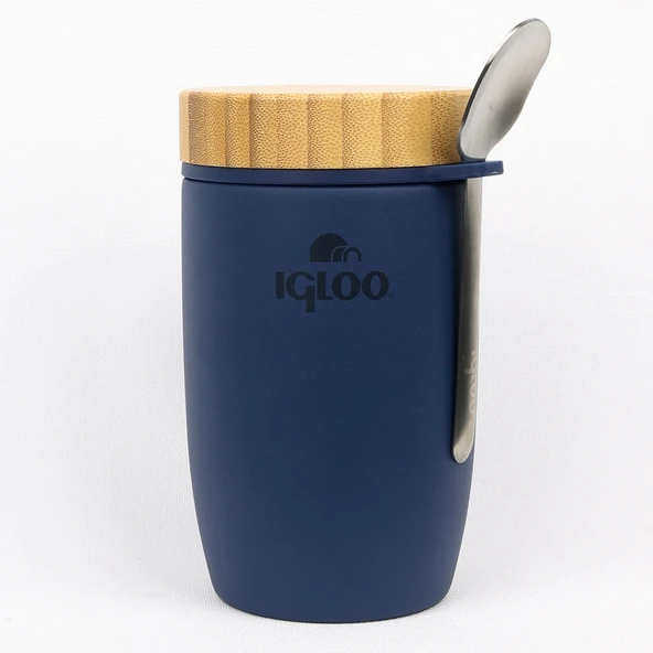 Igloo Bamboo Yemek Termosu 500ml-LACİVERT - Resim 6