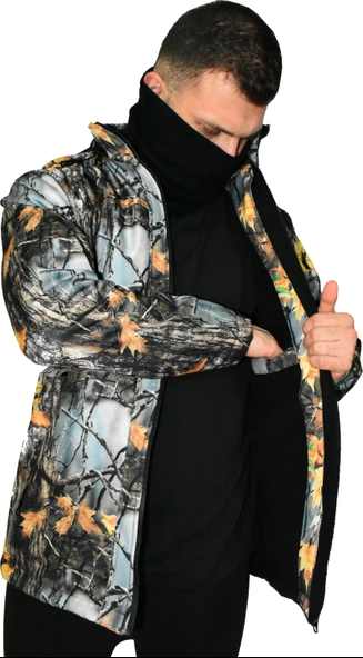 SOFT SHELL MONT AVCI SAZ ORMAN DESEN ÇİFT KAT POLARLI - 5