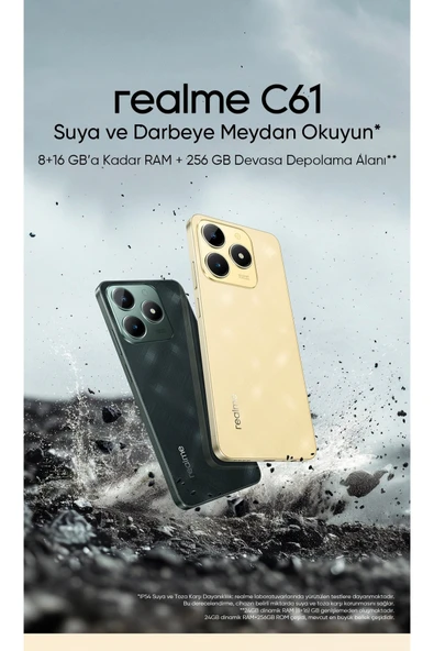 realme C61 8gb 256gb Yeşil Cep Telefonu ( Türkiye Garantili) - 8