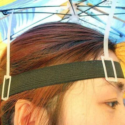 Kafaya Takılan Şemsiye Gölgelik Plaj Yazlık Kafa Şemsiyesi- Kırmızı - Resim 5