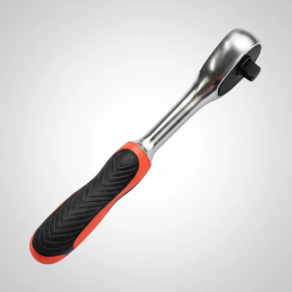 Cırcır Lokma Kolu 72 Diş 1/4 Sağlam Gövde Krom Vanadyum Aşınmaya Dayanıklı Metal Tamir Anahtarı - 5