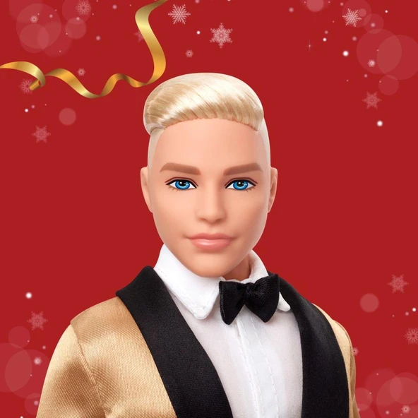 Barbie Ken Holiday Joyeux Noel 2025 JGK55 Lisanslı Ürün - Resim 2