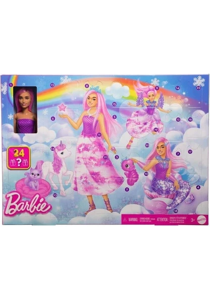 Barbie Fantasy Advent Calendar 24'lü Süpriz Kutu JFL66 Lisanslı Ürün ürün görseli 1
