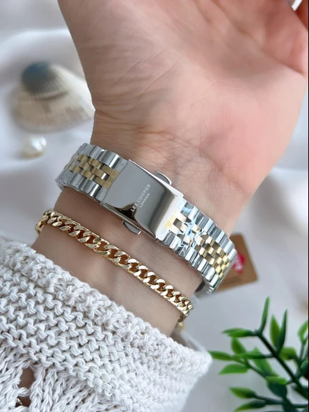 Lee Cooper Çelik Kordonlu 3 Atm Suya Dayanıklı Kadın Kol Saati VS.BLKT.0639 - Resim 3