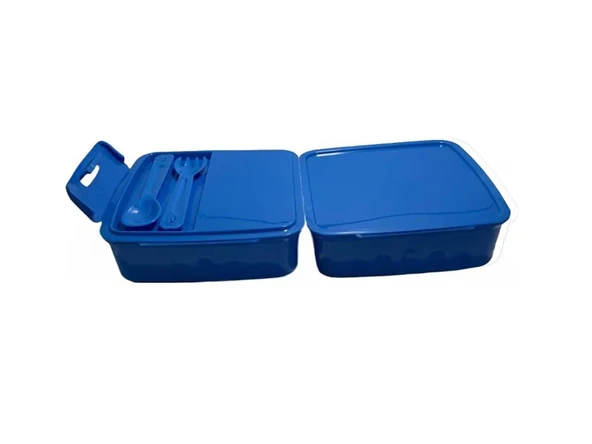 Beslenme Kutusu 4 Bölmeli Batman Mavi Renk Erkek Figürlü 1 Adet Yemek Saklama Kabı Beslenme Çantası - 3