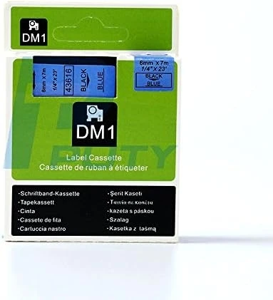 Dymo 43617 Kırmızı Üzerine Siyah 6mm Muadil Etiket