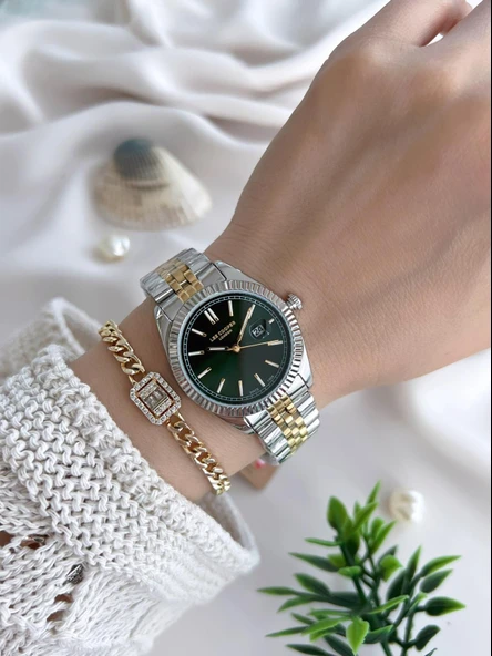 Lee Cooper Çelik Kordonlu 3 Atm Suya Dayanıklı Kadın Kol Saati VS.BLKT.0641 - Resim 2