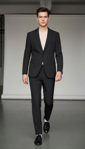 Erkek Tek Düğme Slim Fit Takım Elbise - Şık Ofis ve Davet Kombini ürün görseli