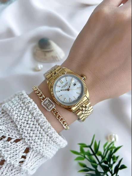 Lee Cooper Çelik Kordonlu 3 Atm Suya Dayanıklı Kadın Kol Saati VS.BLKT.0638 - Resim 2