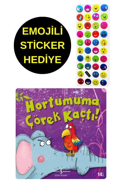 EMOJİLİ  STİCKER HEDİYE  - OKUL ÖNCESİ RESİMLİ KİTAPLAR  - HORTUMUMA ÇÖREK KAÇTI ürün görseli