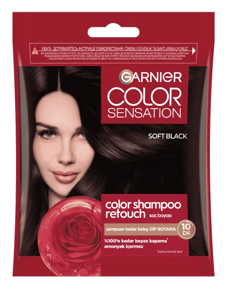 Garnier Color Shampoo Retouch Şampuan Kolaylığında Dip Boyası, Siyah 2.0 ürün görseli 1